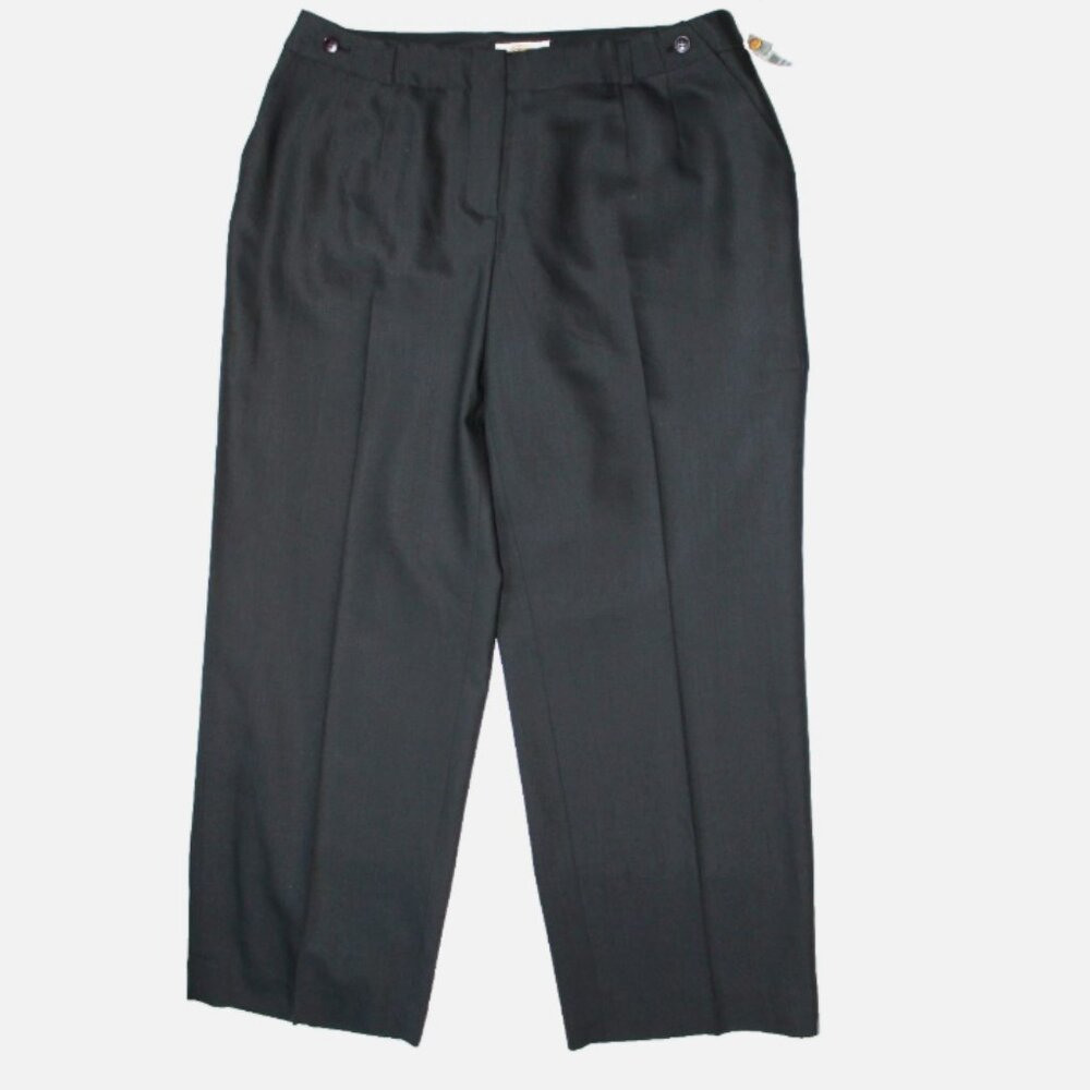 Vintage Talbots Woman Petites 100% WOOL PANTS 12 P Japan Italian Fabric NWT